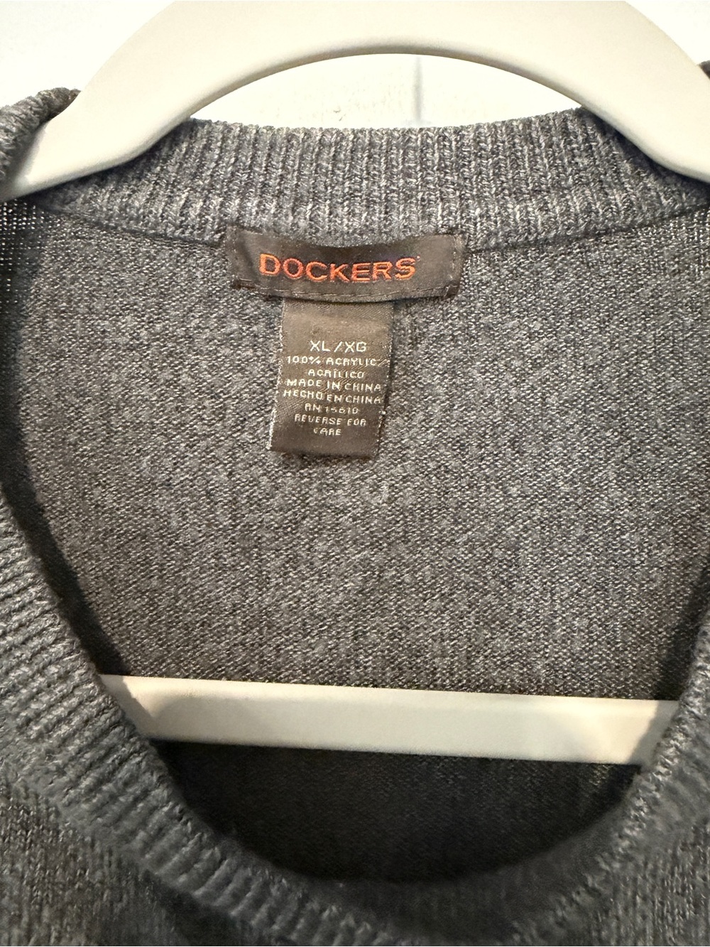 Dockers Men's Charcoal Gray Crewneck Sweater